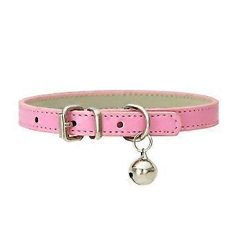Leather Pet Cat Collars with Bell Soft Adjustable Leather Kitten Collars Cute Pet Collars for Small Cat Kitten PuppyXS