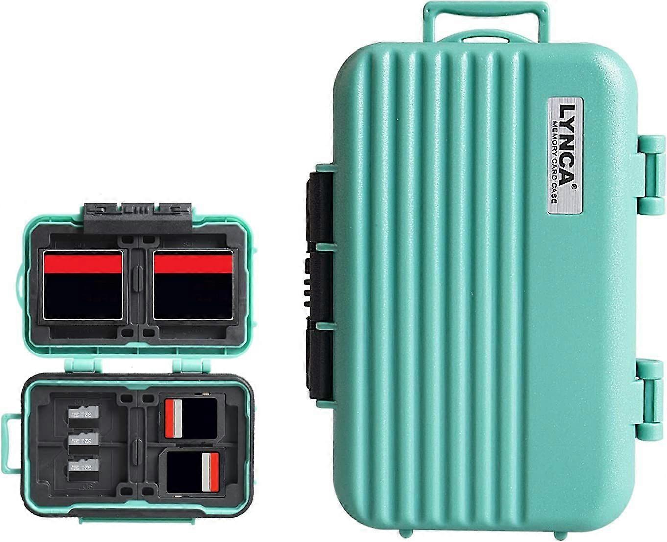 Memory Card Case Holder, Memory Card Hard Protector Case Professional Water-Resistant Anti-Shock Compact Camera Card Hard Storage Box for 8 SD Cards 4