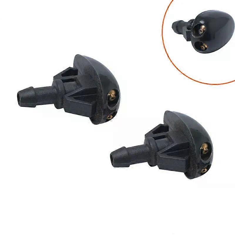 2Pcs Plastic Auto Window Windshield Windshield Wiper Washer Spray Decor Replacement Nozzle for Sprinkler Black Car Acces