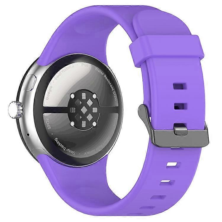 متوافق مع Google Pixel Watch 3 45 مم حزام استبدال حزام ساعة سيليكون مع موصل معدني