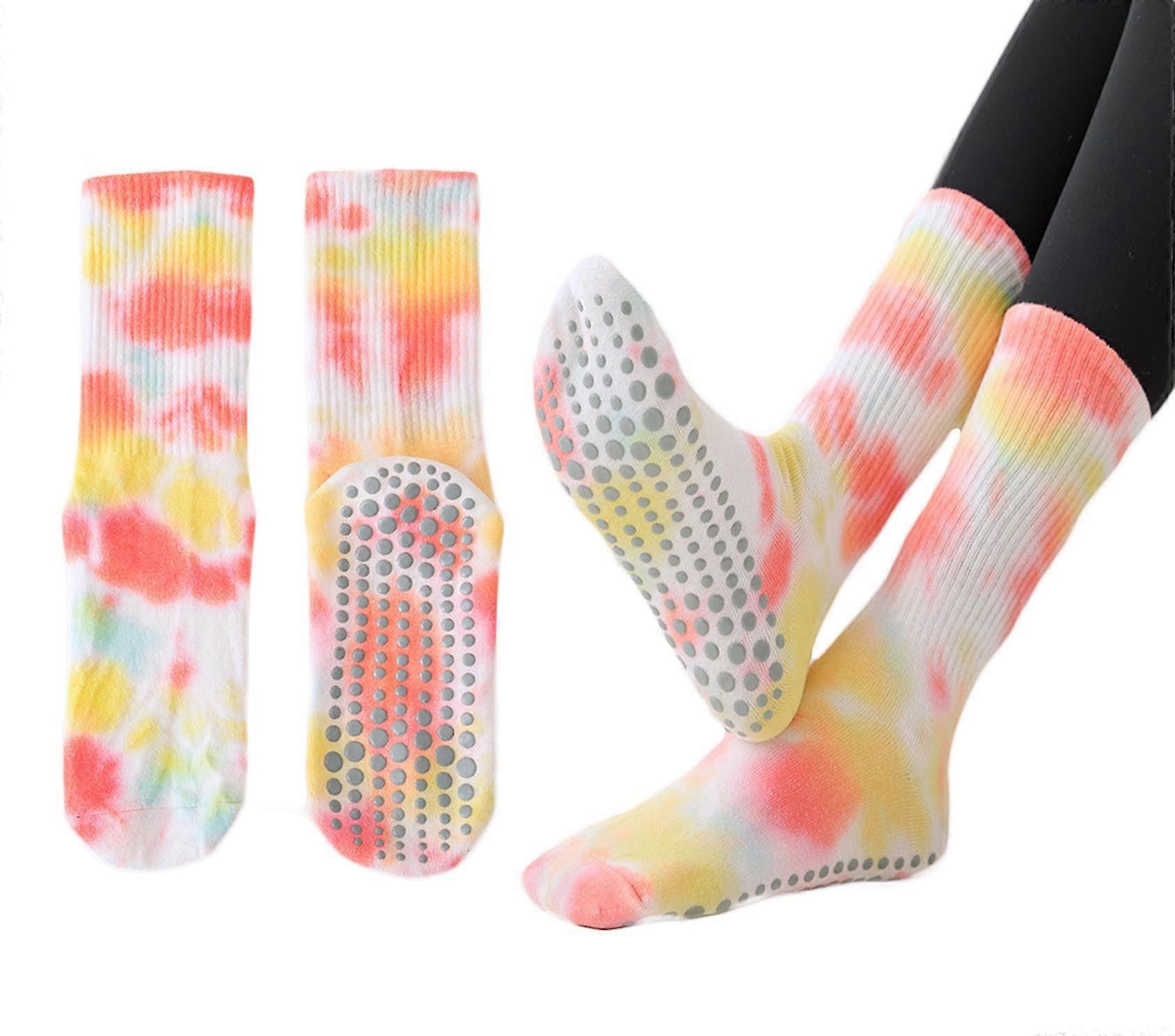 Anti Slip Non Slip Grip Socks for Indoor Running Soccer Gym Dance, Size 9-11, Comfortable and Durable Design