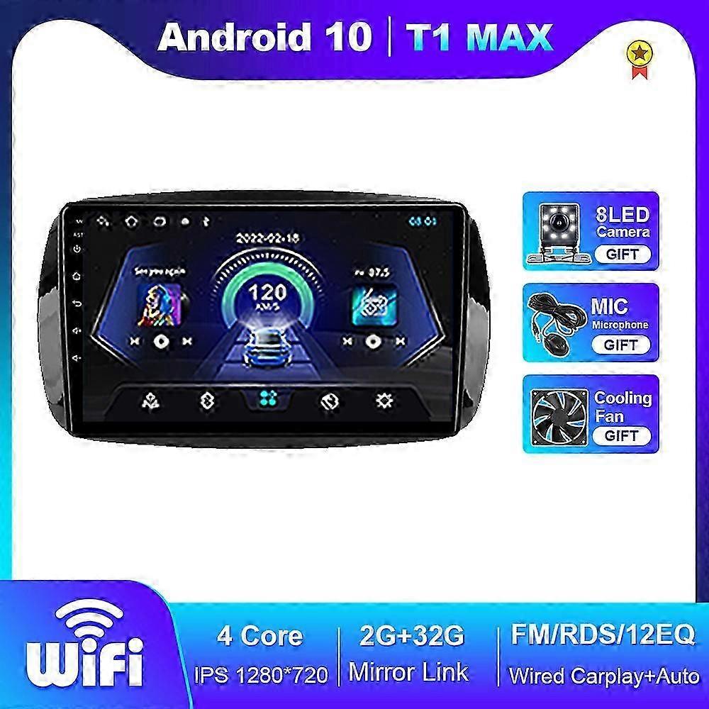Android 10 6G 128G Autoradio Car Radio For Mercedes Benz Smart Fortwo 3 C453 A453 W453 2014-2020 4G WIFI Navigation