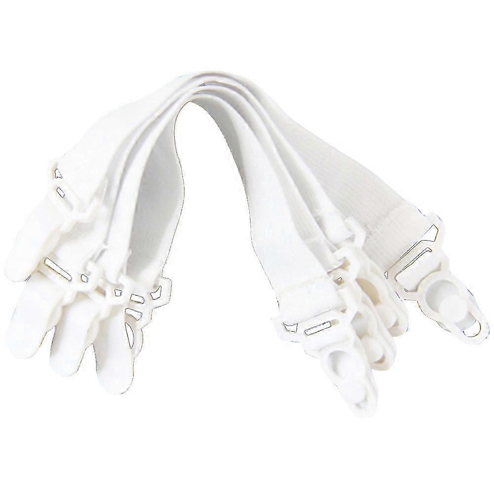 Saguaro 4er Set Elastic Bettlakenspanner Betttuch-spanner Bettlaken Spannbettlaken Spannerstraps Wei