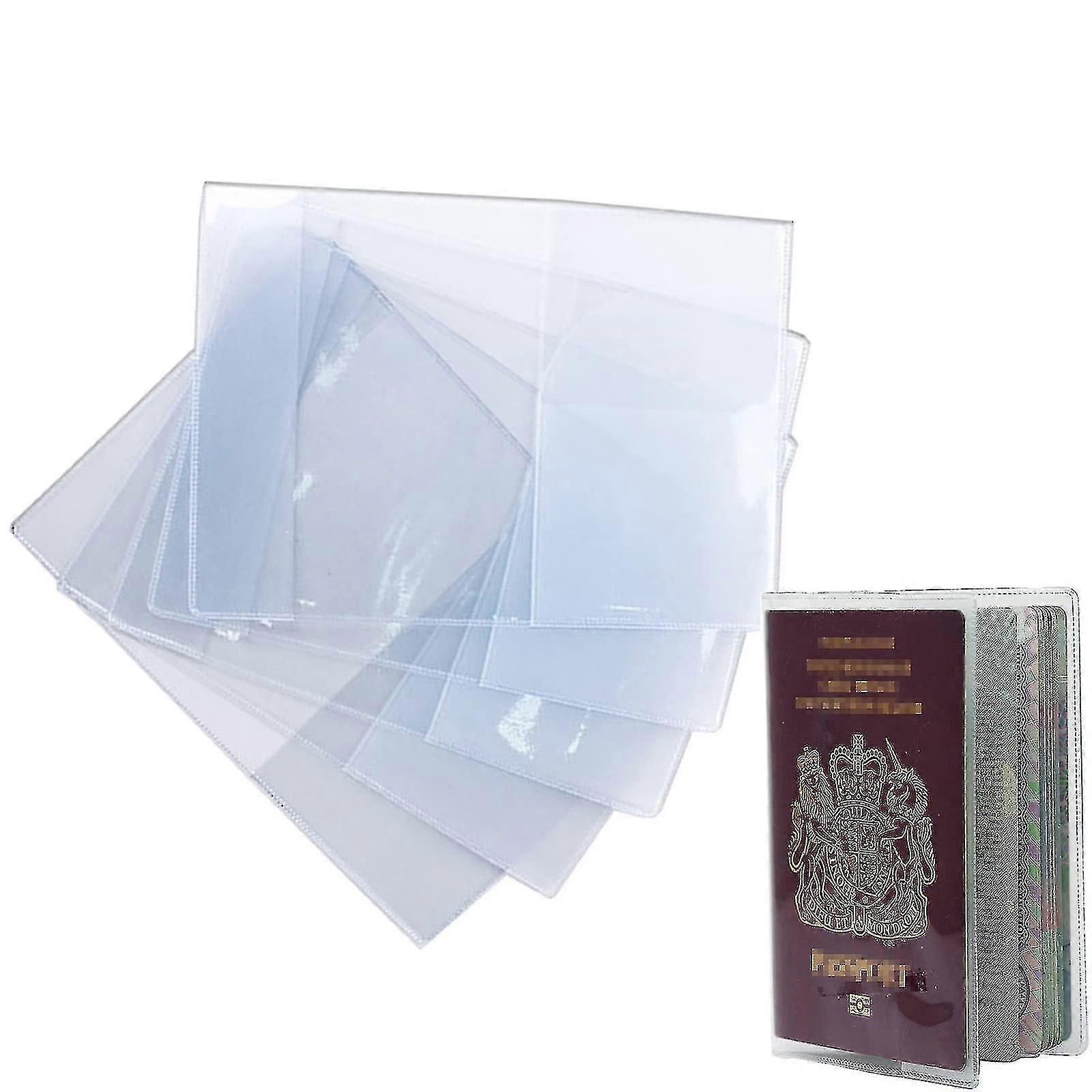 10pcs Clear & Transparent Passport Protective Covers,pvc Transparent Protective Passport Holders compatible Standard Size Passports -ys-hao