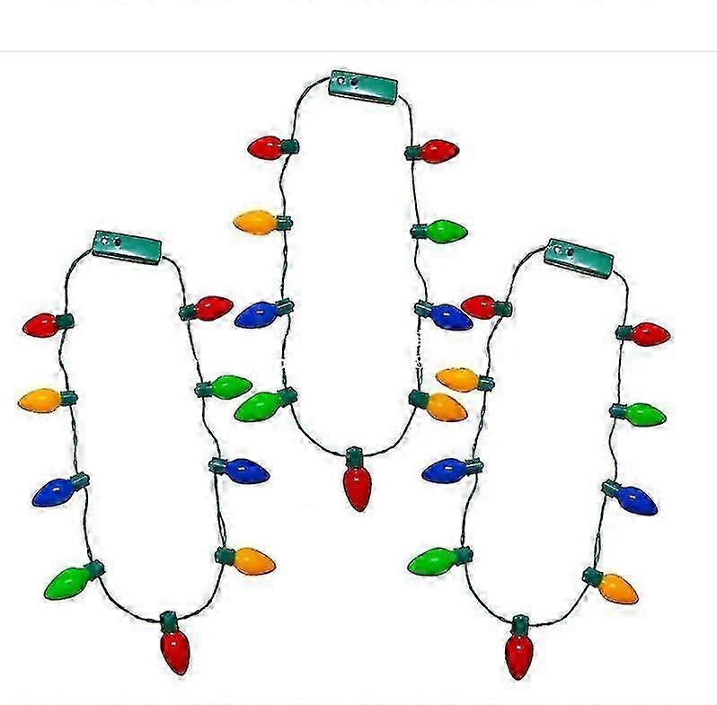 Collier clignotant ampoules LED Noël anniversaire