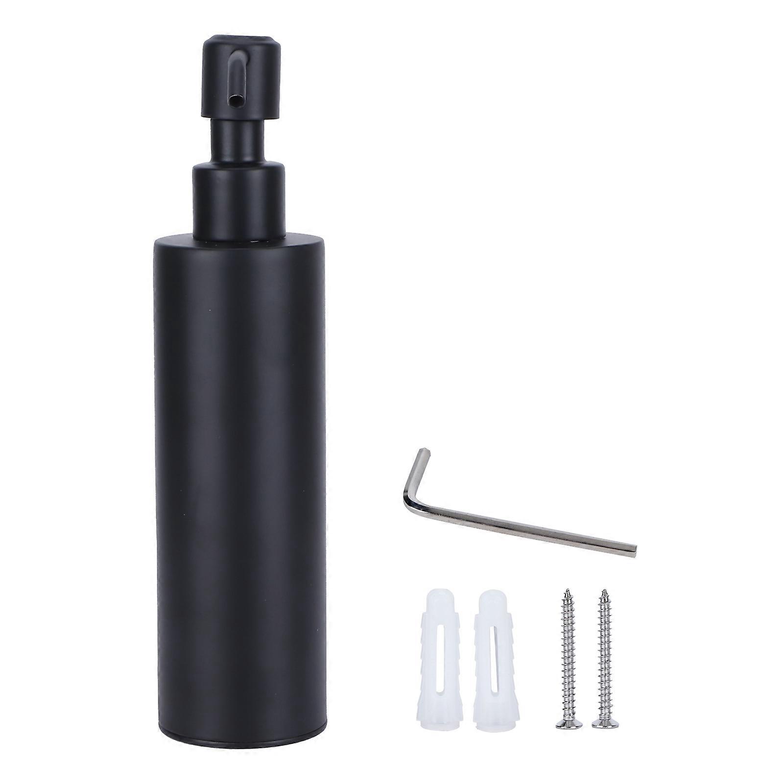 200ml Round Soap Dispenser Wall-Mounted Shampoo and Shower Gel Container for Bathroom Use, Durable Plastic Design
