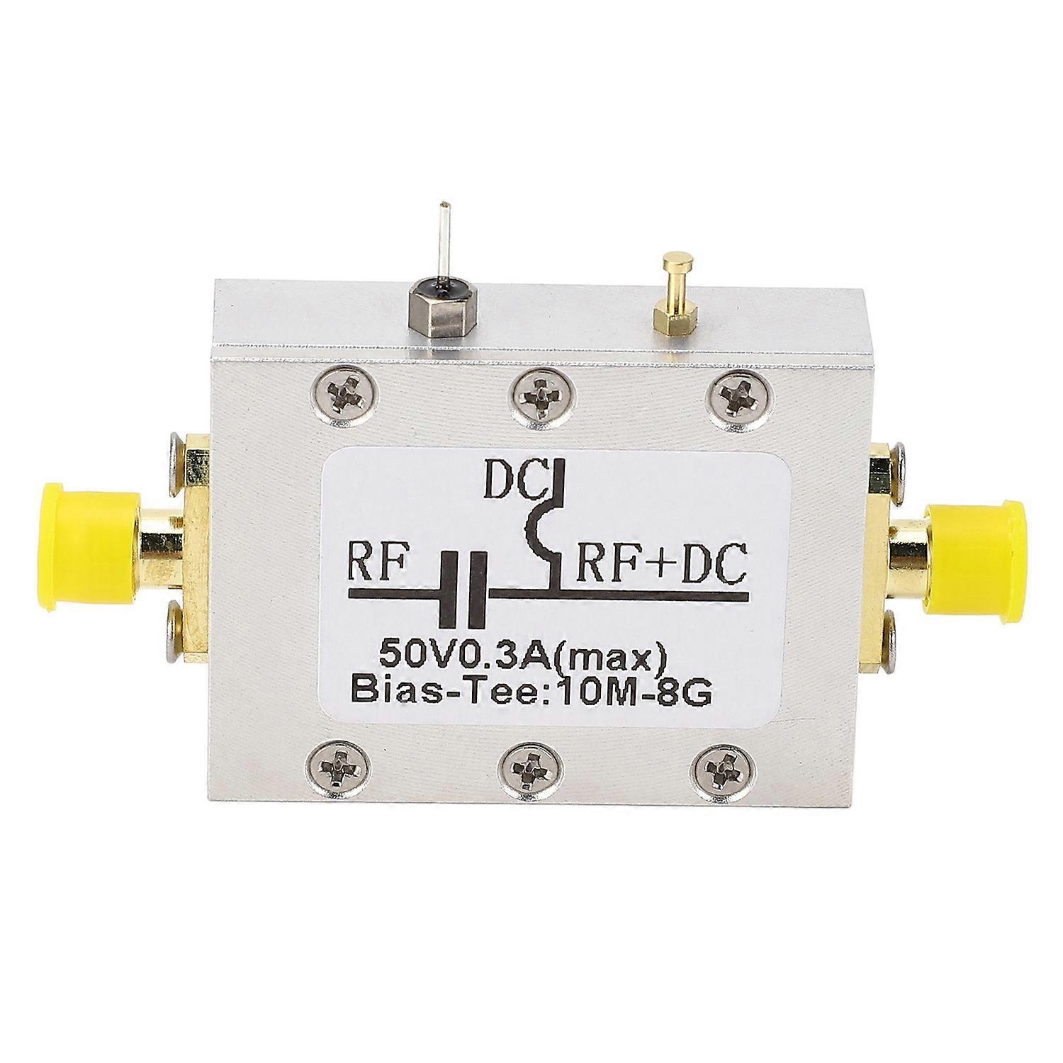 Bias Tee 10MHZ to 8GHz 300mA RF DC Block Coaxial Bias Tee for Broadband Amplifier
