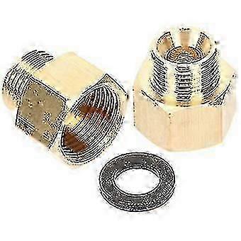 2pcs Propane Adapter Fitting Inner G3/8 To Outer 9/16 Pipe Extension Adapter