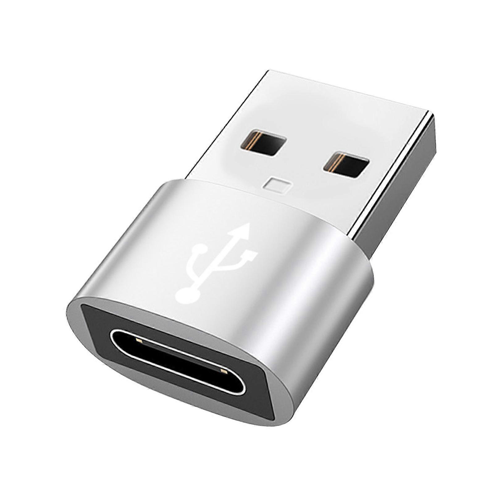 Short USB Type C Male Device to USB 3.0 Female Adapter Connectors OTG Adapter 5Gbps Data Sync for PC Laptop  Silver