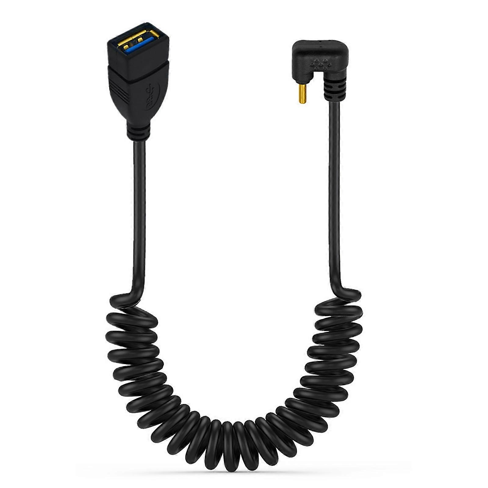 Pålitelig USB A Til Type C Ladekabel Fjær Kveilet Ledning Datasynkroniseringslinje 5 Gbps Jevn Dataoverføring For Bærbare Datamaskiner