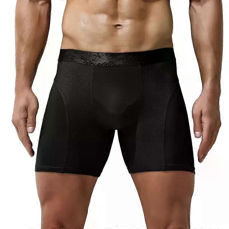 L-6Xl Modal Boxare Män Underkläder Cueca Mesh Trosor Man Andningsbar Påse Kalsonger Man Långben Byxor Stora Storlek Boxershorts
