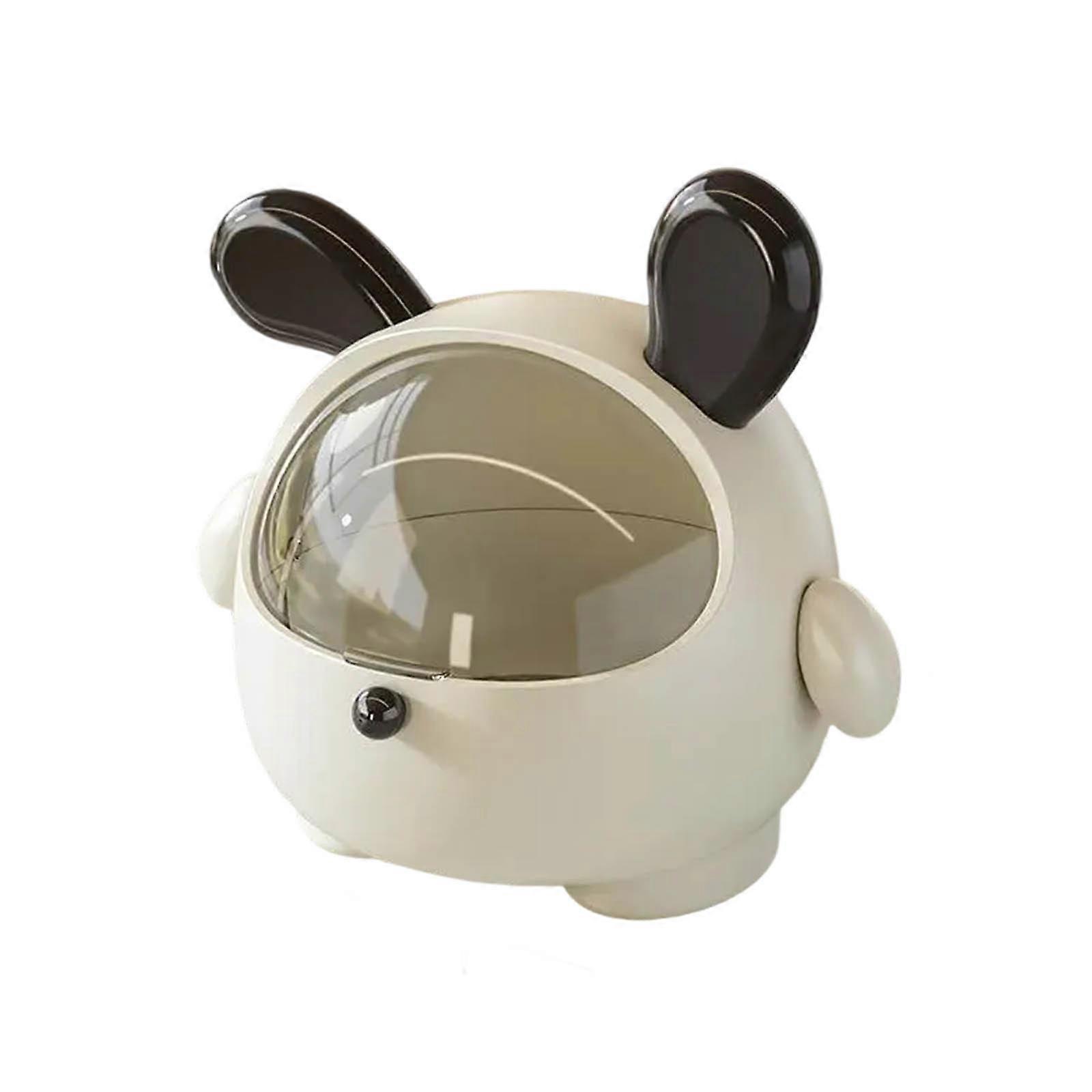 Cute Desktop Trash Can With Lid Cute Style Desktop Waste Bin Portable Tabletop Dustbin Storage For Home And Office Kitchen