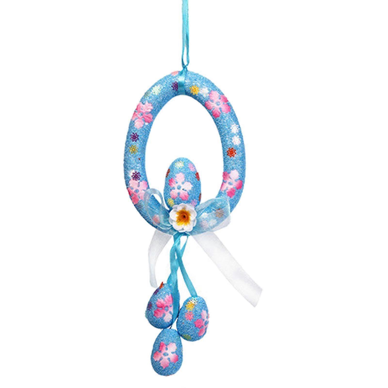 Artificial Easter Wreath Simulation Egg Colorful Garland Hanging Ornament