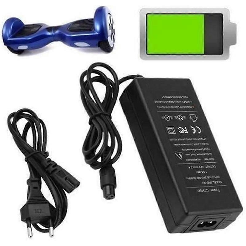 AO 42V Charger for Self Balancing Scooter Hoverboard with European Plug Black