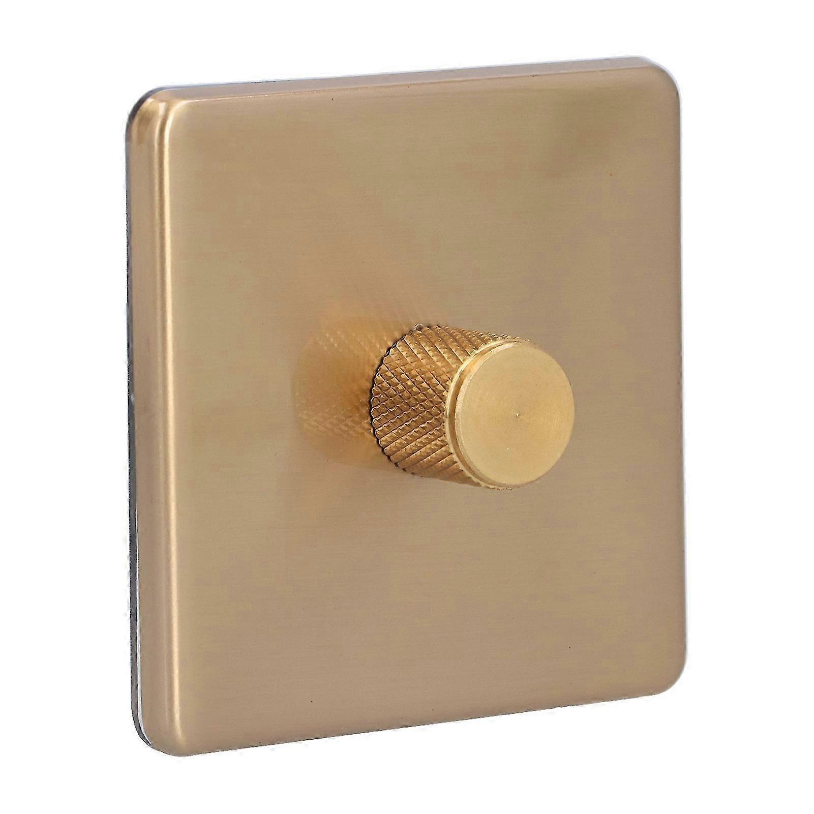 Dimmer Light Switches Elegant Scratch Proof Durable Brushed Brass Switch for Home Use AC220VMonochromatic Light