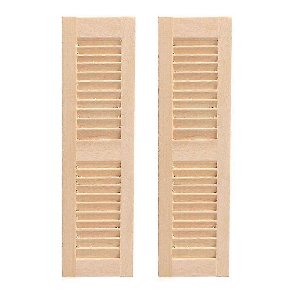 2 Adet Mini Mobilya Ahşap Kapı Mini Kapı Ahşap Kepenk Modelleri Bonsai Dekor-İyi