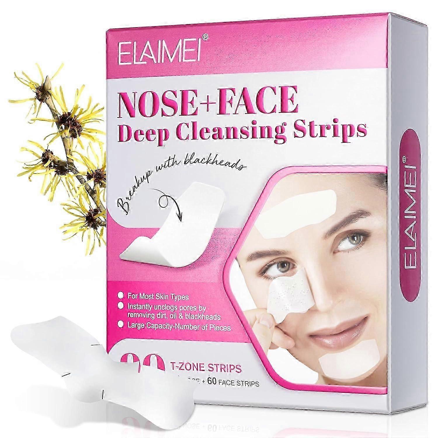 T-Zone Blackhead Pore Strips 90pcs,Blackhead Removal Pore Strips,Deep Cleansing Pore For Nose and Face Pore Strips for Men & Women