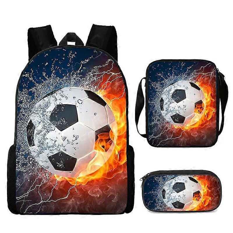 Printed backpack three-piece set children's schoolbag elementary school students cartoon backpack