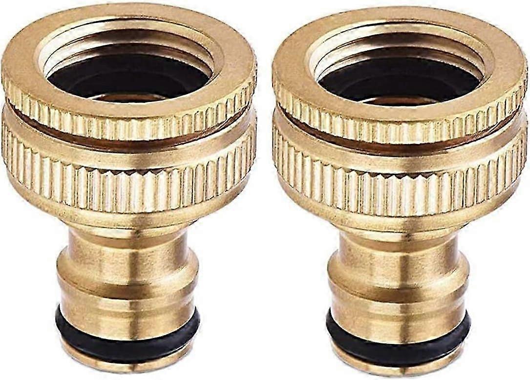 2-pack trädgårdsslangkoppling i ren koppar för vattenslang