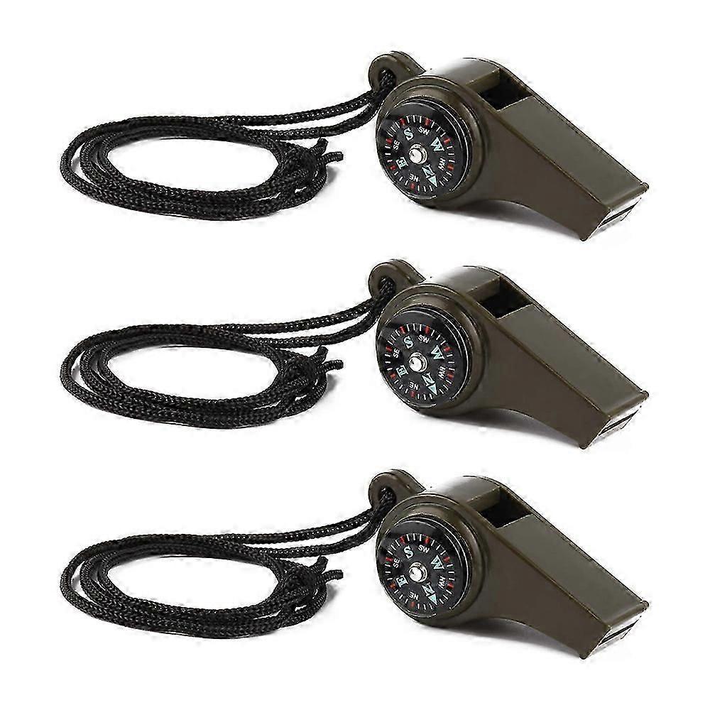 3 Pack Emergency Survival Whistle - Υπαίθριες σφυρίχτρες πολλαπλών λειτουργιών
