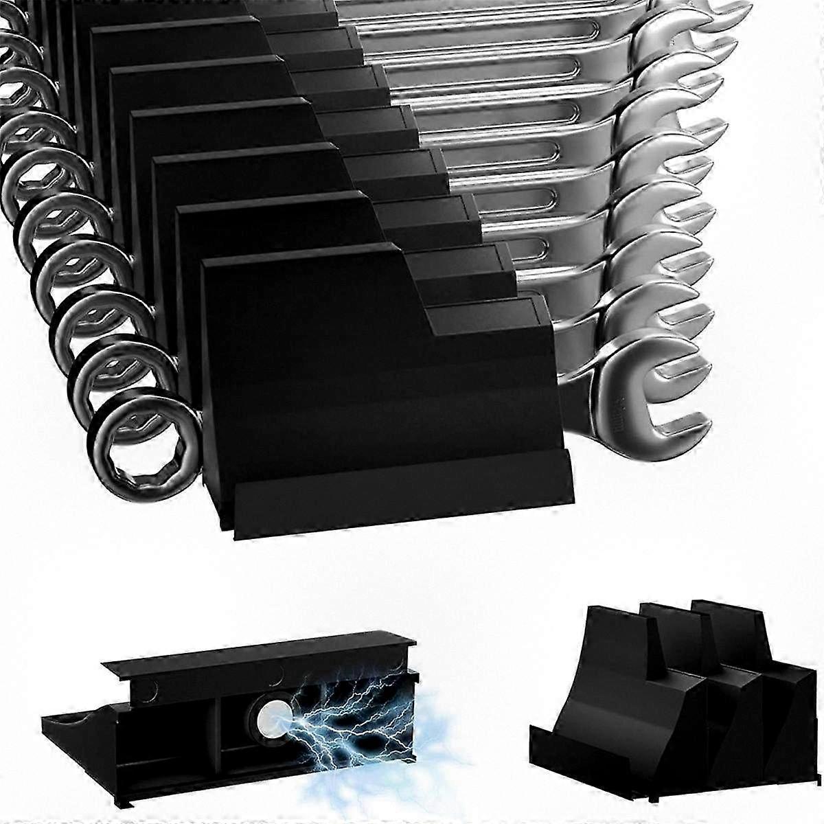 Magnetic Tool Organizer for Drawer, 20-Piece Wrench Holder for Toolbox Storage