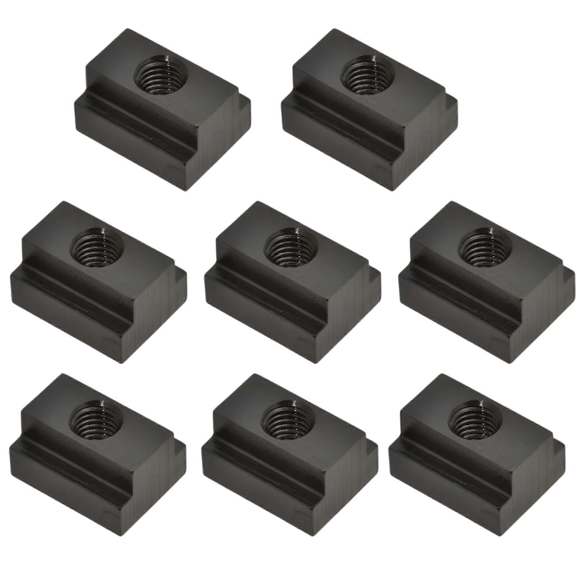 T-Slot Nut M12 Thread 18mm Table Slot Size Black Oxide Finish T-Slot Mounting Nut for Clamping & Fixtures Pack of (8)