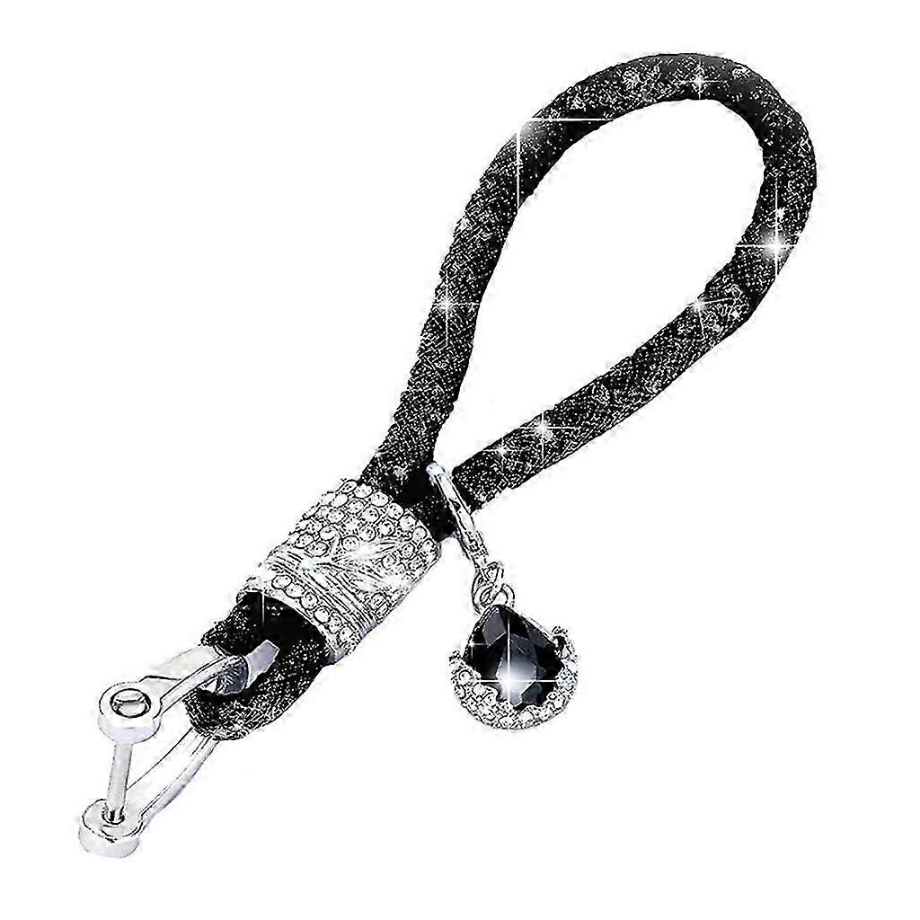 JiaWei Glitter Key Fob Rhinestones Keychain Strap with Charms Car Key Decorations ZgA
