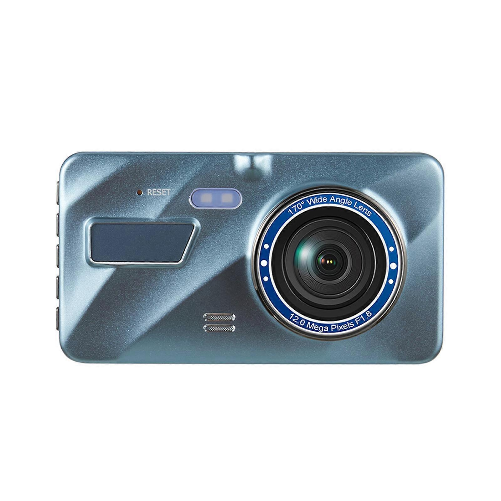 1080P 2 Lens Car Dashboards Camera with 4inch Screen, Night Sights, and Parking Monitors Features