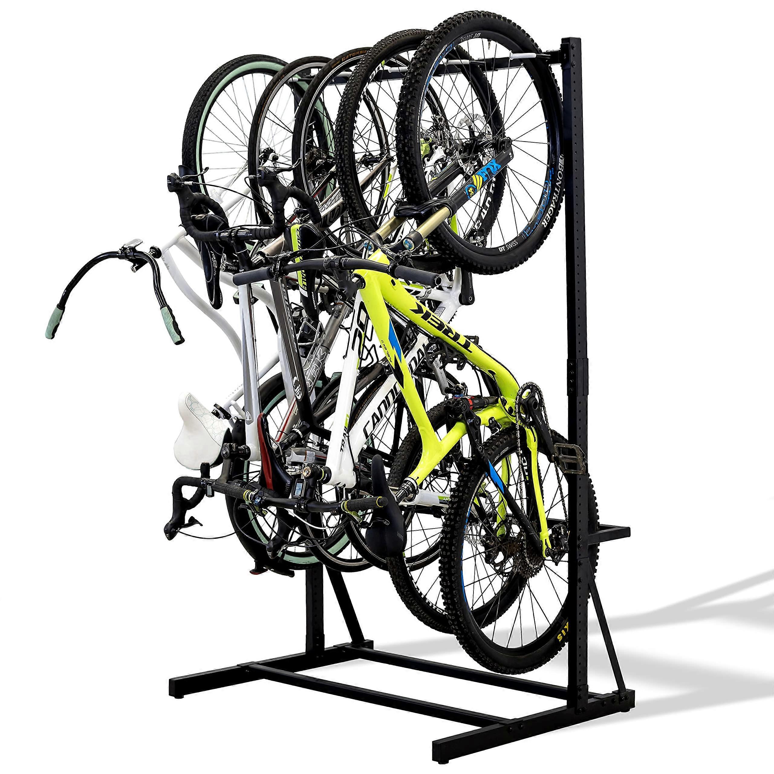 Bike rack, can accommodate multiple road and mountain bikes, adjustable thick and sturdy frame display rack, high:80.71 in, long:46.1 inc, wide:36 in