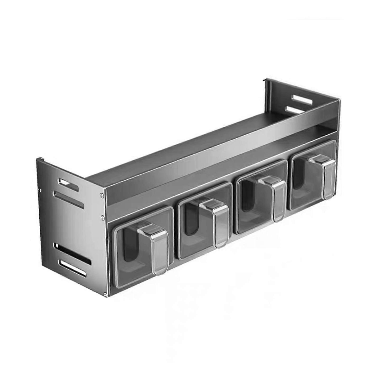Wall Mounted Kitchen Organizer Rack Not Easy to Break Durable Material Storage