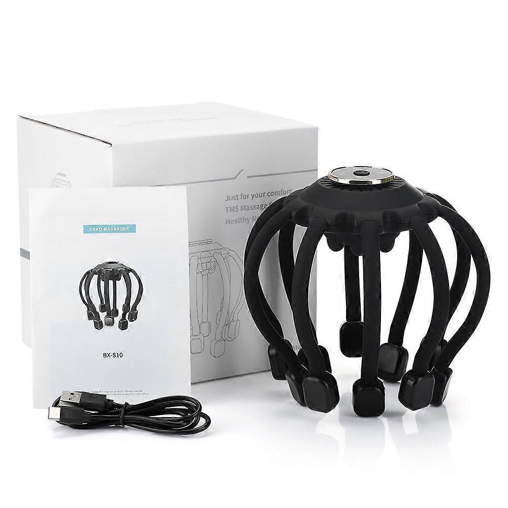 Electric Head Massager with Bluetooth, Music, and Vibration, Octopus Stress Relief, Improves Sleep, and Scalpel Massager