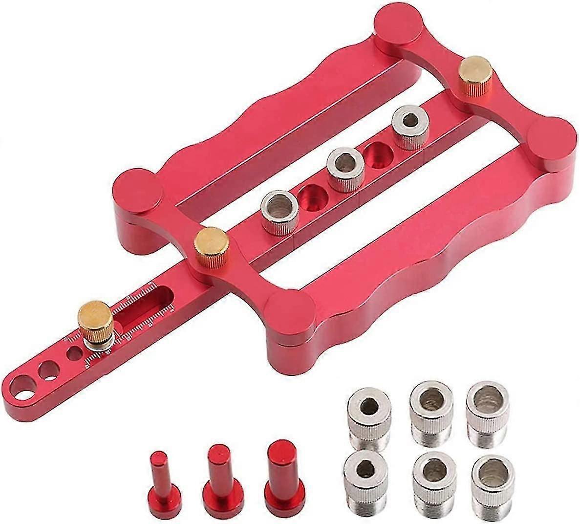 Self Centering 3 In 1 Woodworking Dowel Drill Guide Jig Kit, 6/8/10mm Precision Round Straight Hole Puncher Wood Table/furniture/diy Drilling Locator
