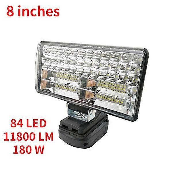 Refletor de luz de trabalho LED sem fio para Makita 18V BL1430 BL1830 Li-ion Bateria Luz de emergência de holofote externo com USB