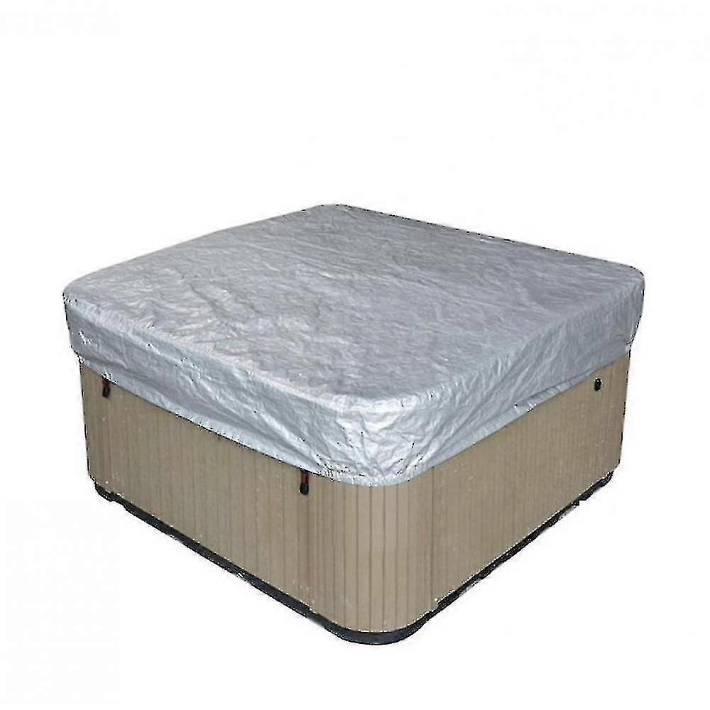 New 10 Sizes Square Hot Tub Cover Protector With Elastic Waterproof Sunproof Uv-resistant, Outdoor Hot Spring Bath Spa Bath Pool Cover Coverage, 190t 