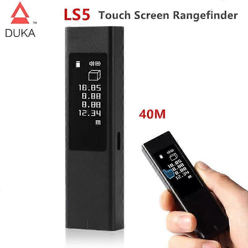 DUKA LS5 Laser Rangefinder Distance Meter OLED Touch Screen 40M Electronic Digital Ruler Laser Tape Measure Range Finder