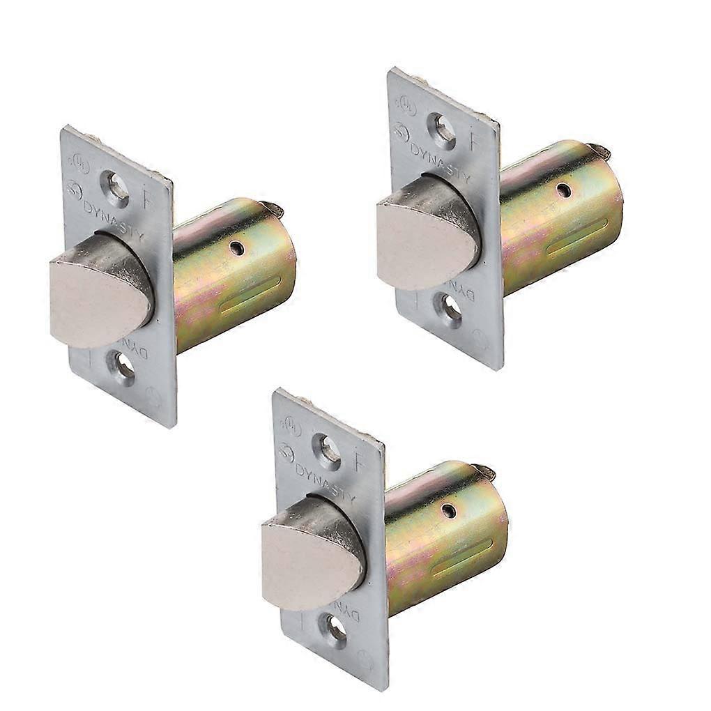 2-3/8" Backset Spring Latch for Augusta Spartan Door Levers, Satin Chrome Finish, Passage Privacy, 3 Pack