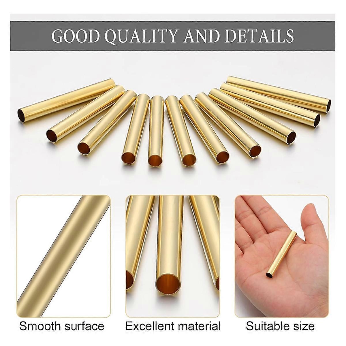 7 mm messingrør, erstatning, 2-1/32 tommer lang, 10-pakning