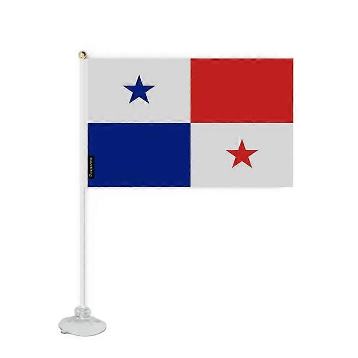 Flag - Panama - Mini Suction Flag - 14 x 21 cm - Polyester - Double-Sided Print