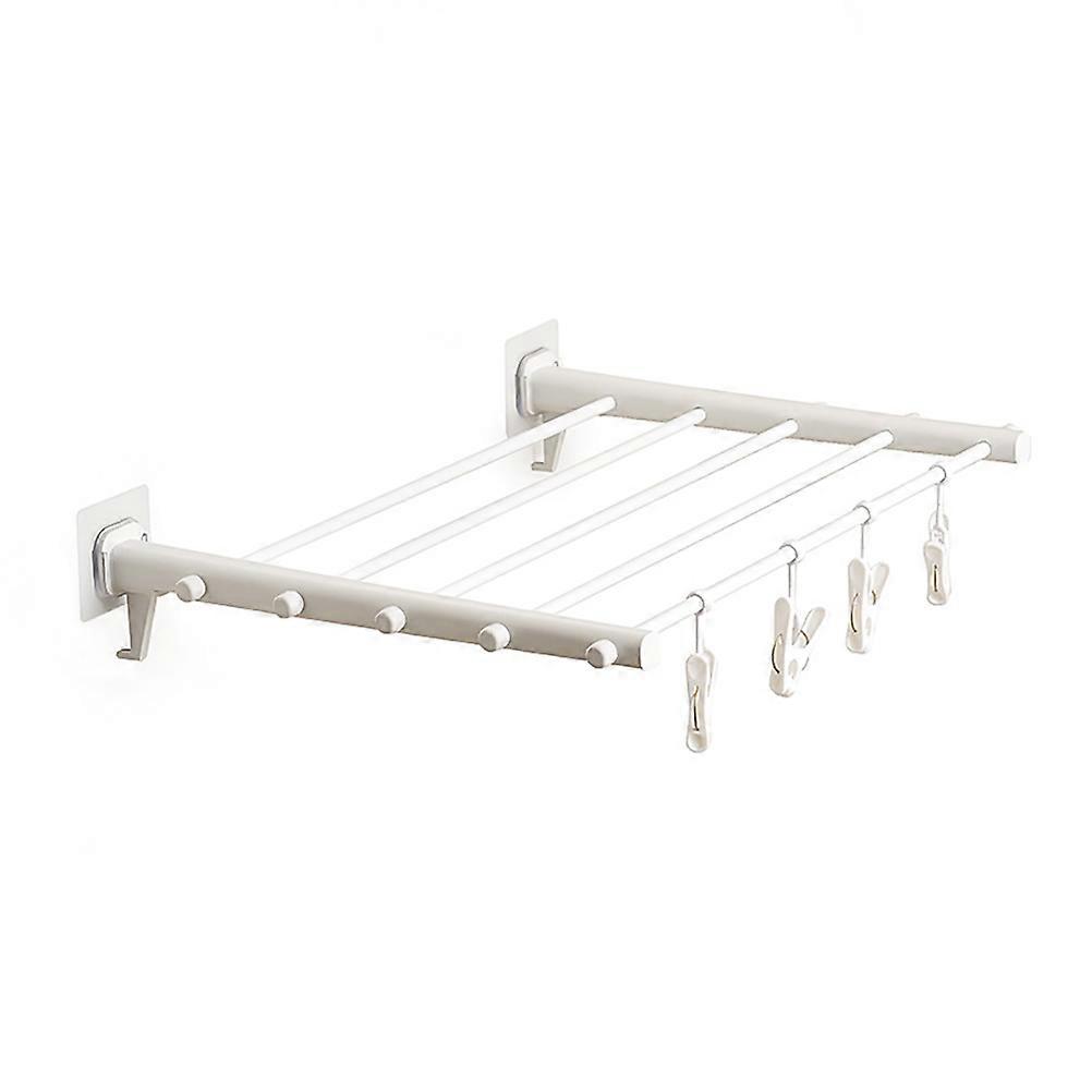 Wall Mounted Clothes Rack Collapsible, Extendable for Balcony Laundry Efficiency