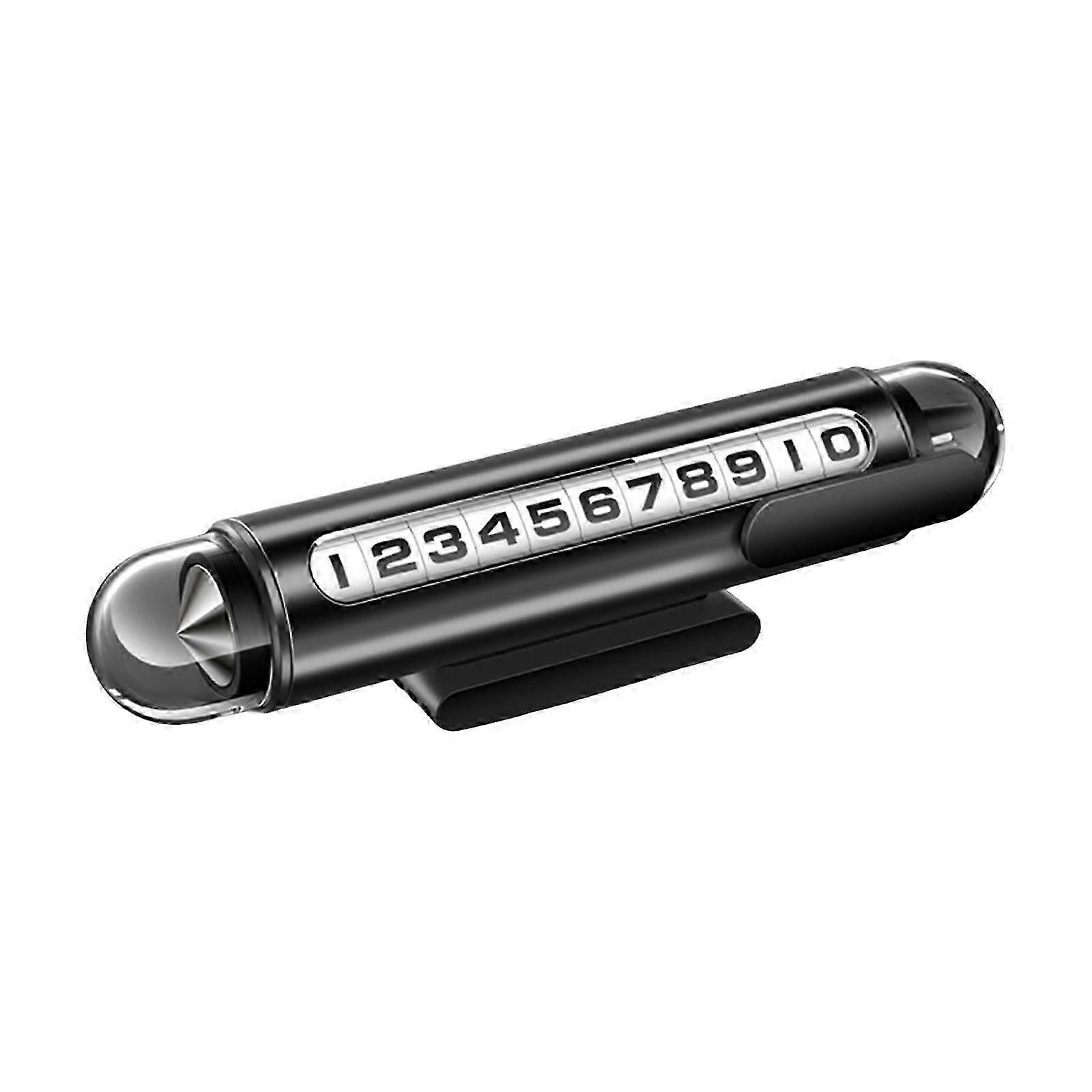 Notification Phone Number Card Temporary Parking Number Plate Universal Stop Parking Number Sign for Car Dashboard Buses-color: black