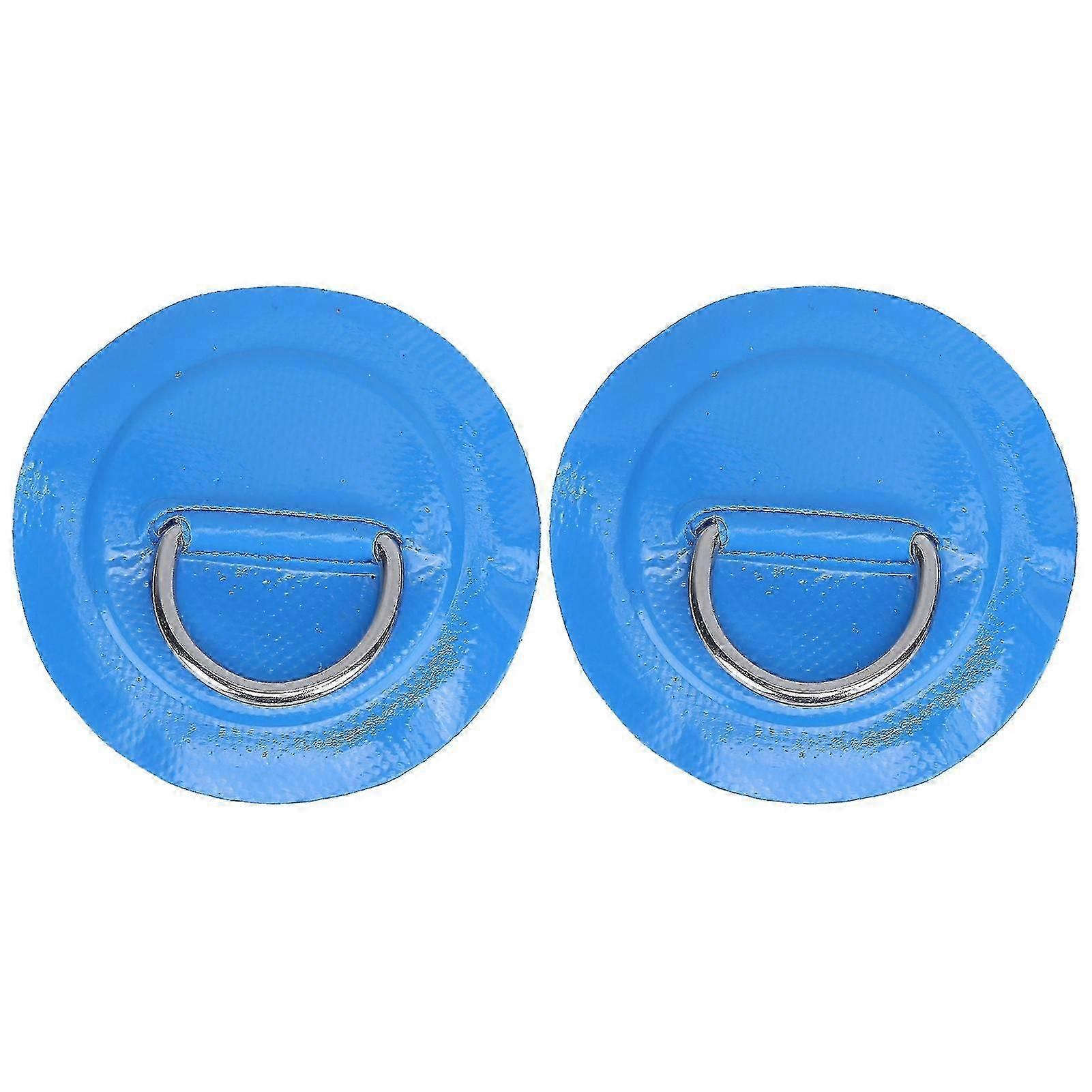 Patch de anel D de barco inflável 2 Pcs Fivela fixa de aço inoxidável marinho para acessórios de barco Kit de reparo com cor azul e resistente à corrosão Hardwar