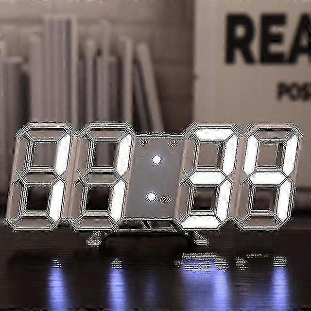 Wall Clock Led Digital Alarm Clock Thermometer Stand
