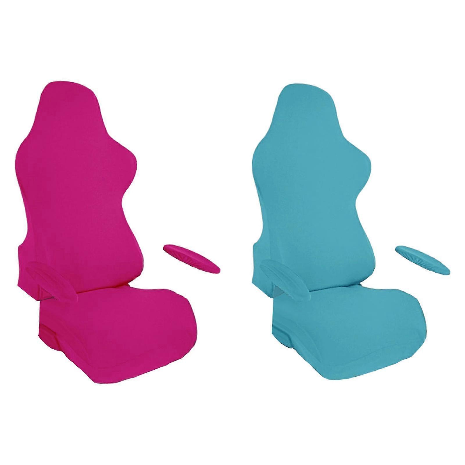 2Pieces Gaming Chair Cover solid Removable Ergonomic Universal Dustproof