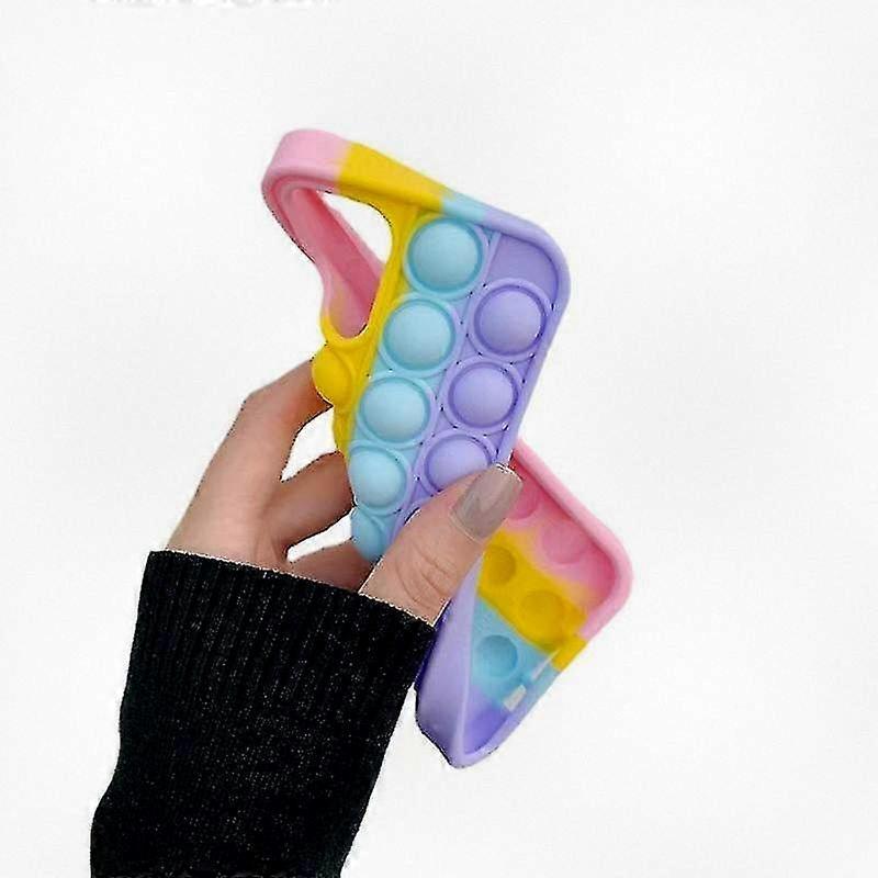 Silicone Push Pop Bubble Phone Case for Decompression and Protection, Fits Various Mobile Devices