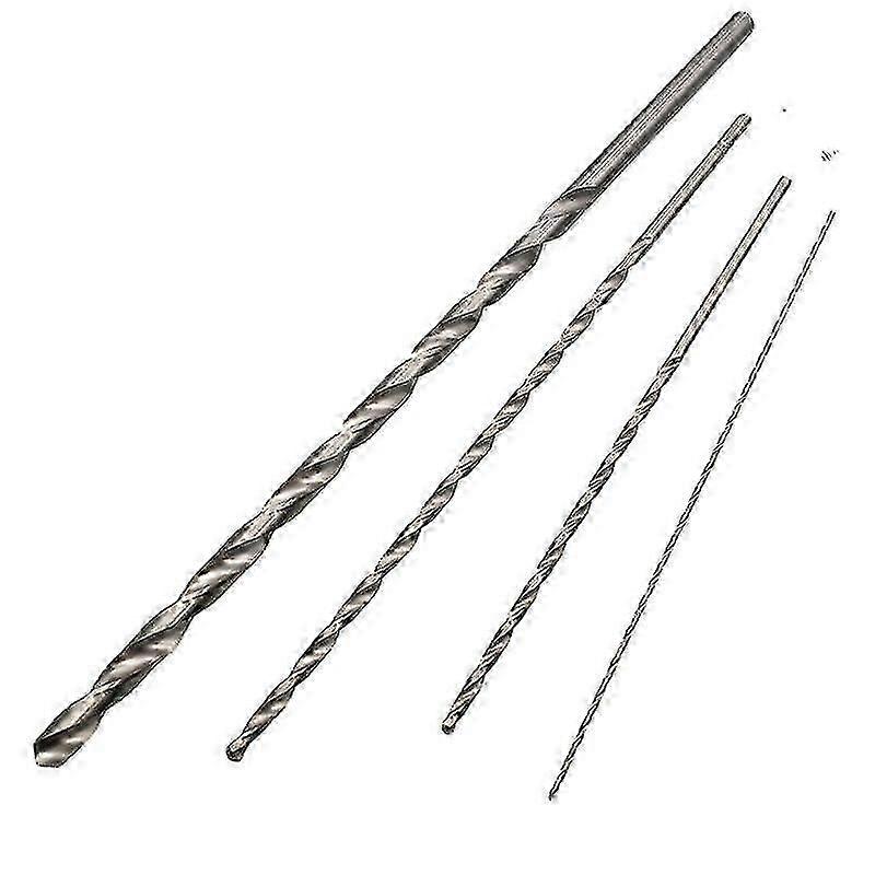 3mm'4mm''5mm'6mmmm Extra Long Drill Bits, 160mm Twist Drill Straight Shank Auger Bits, Twist Drill Straight Shank Auger Bits For Wood (pack Of 4) Silv