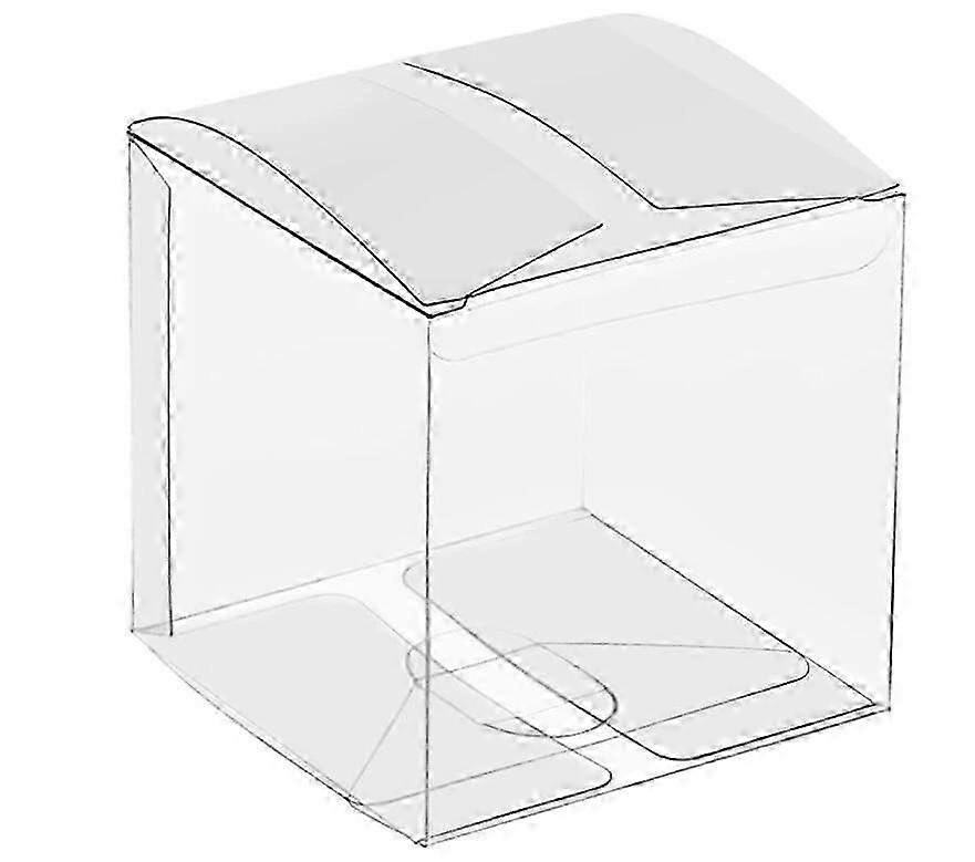 25pcs Clear Square Candy Boxes Empty Transparent Sweet Packaging Boxes No Film