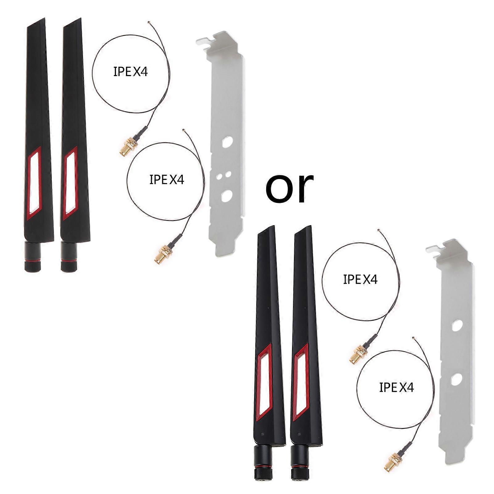 RP-SMA IPEX MHF4 WiFi Antenna Sets for Intel for M.2 AX210 AX200 Wireless Wifi Card