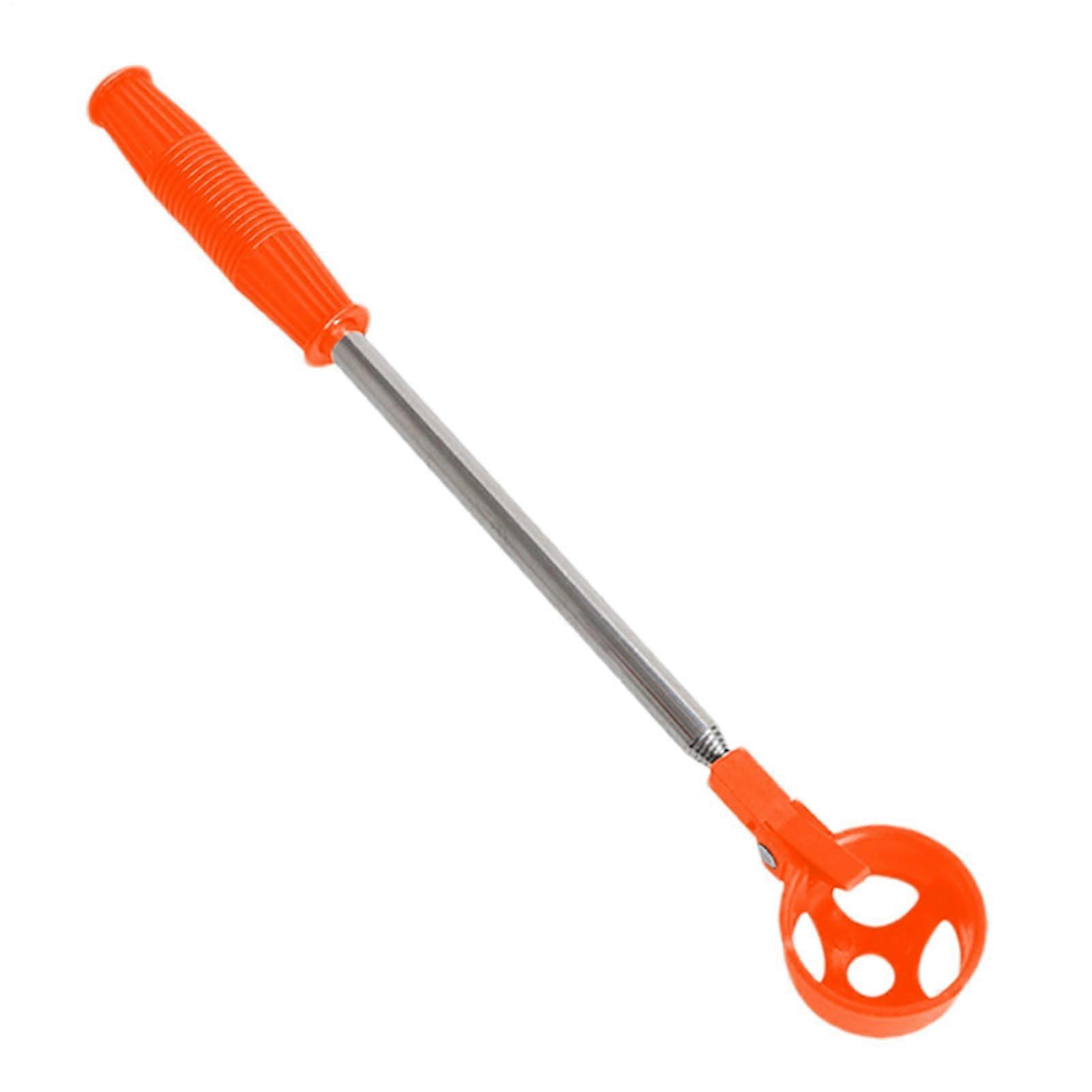 Golf Ball Retriever – 40 cm extendable stainless steel with tool ABS handle, compact and easy to carry Orange