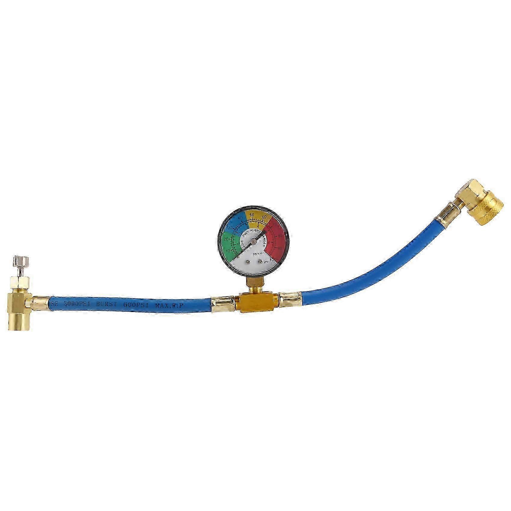 Automotive Refrigerant Charging Hose Kit with Gauge for A/C System, Compatible with Various Vehicle Models for Easy Recharge