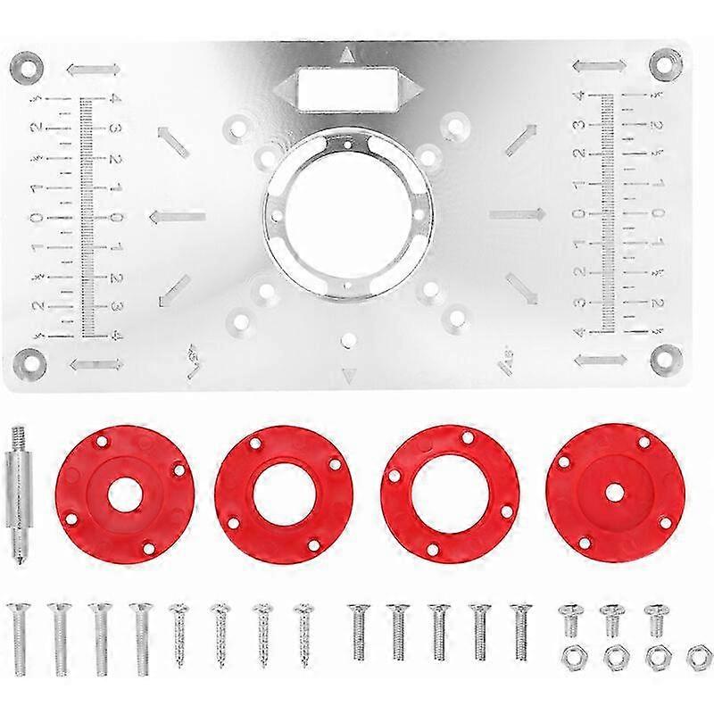 Aluminum Alloy Router Table Insert Plate for Trimmer and Engraving Machine - Essential Woodworking Tool for Benches and Crafting Projects